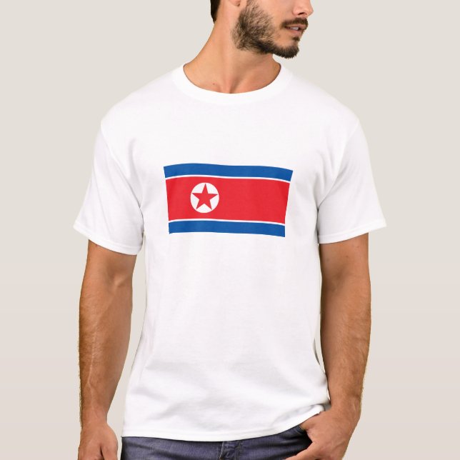T-shirt Drapeau de la Corée du Nord (Devant)