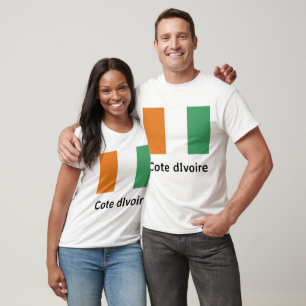 T-shirt Drapeau de la Côte d'Ivoire
