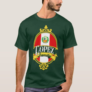 T-shirt Drapeau de la famille Lopez Pérou