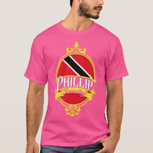 T-shirt Drapeau de la famille Phillip Trinité-et-Tobago