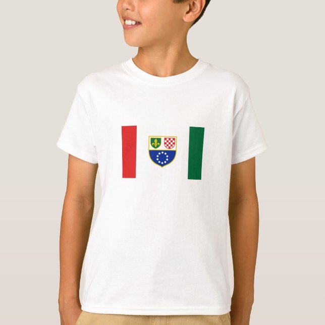 T-shirt Drapeau de la Fédération de Bosnie (Devant)