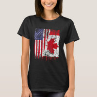 Drapeau de la fête du Canada - Semi-américain