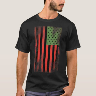 T-shirt drapeau de la fierté afro-américaine panafricaine