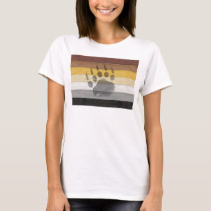 T-shirt drapeau de la fierté de l'ours de SlipperyJoe's te