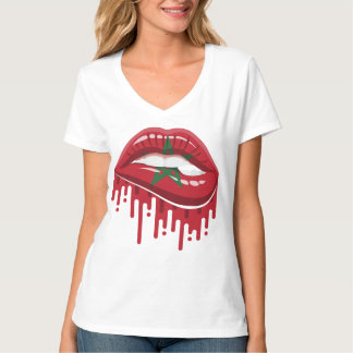 T-shirt drapeau de la fierté des lèvres Maroc