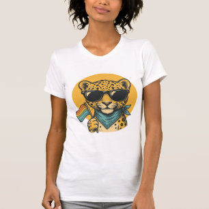 T-shirt Drapeau de la fierté du léopard arc-en-ciel Design