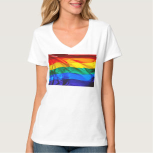 T-shirt Drapeau de la fierté gay de SlipperyJoe's agitant