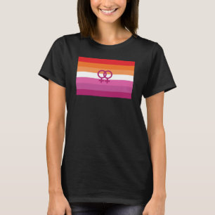 T-shirt Drapeau de la fierté lesbienne WLW (coucher du sol
