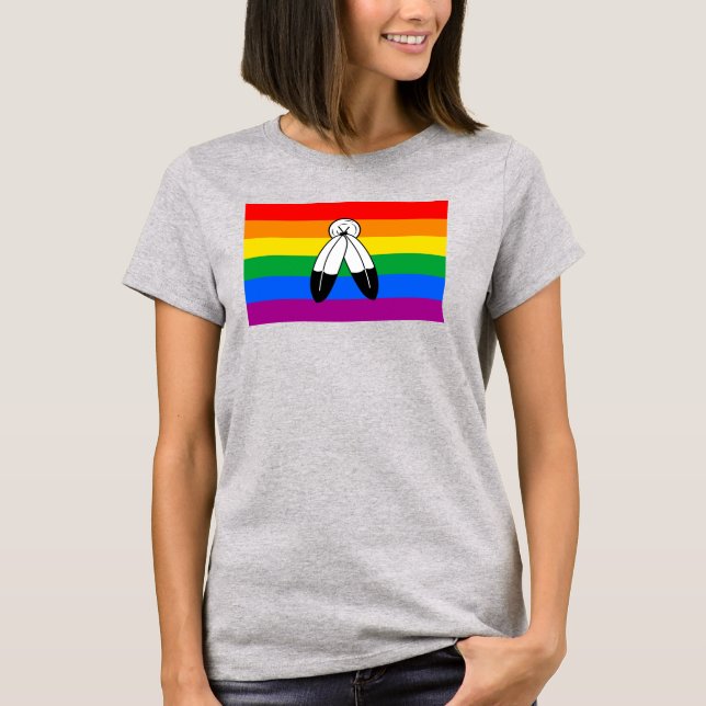 T-shirt Drapeau de la fierté LGBTQ+ (Devant)