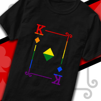 T-shirt Drapeau de la fierté LGBTQ Jouer aux cartes Diaman