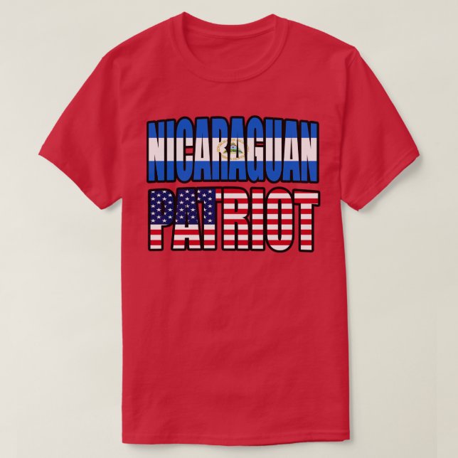 T-shirt Drapeau de la fierté patriotique nicaraguayenne (Design devant)