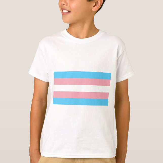 T-shirt Drapeau de la fierté transgenre - LGBT Transarc-en (Devant)