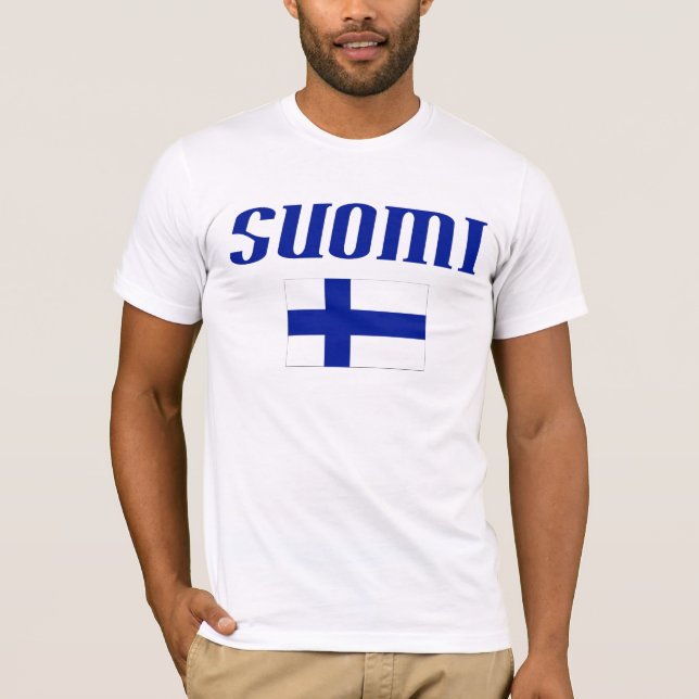 T-shirt Drapeau de la Finlande (Devant)