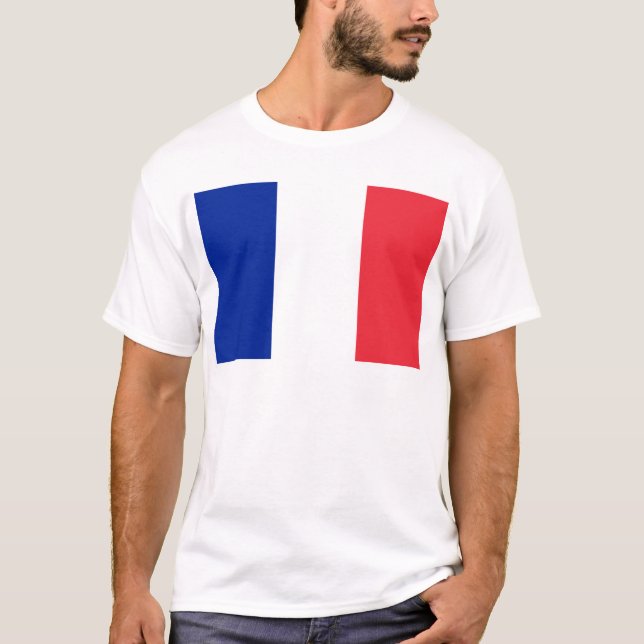 T-shirt Drapeau de la France; Drapeau français, Drapeau de (Devant)