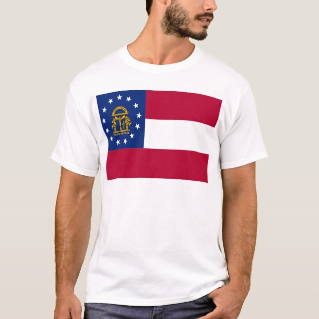 T-shirt Drapeau de la Géorgie (Devant)