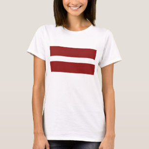 T-Shirt Drapeau de la Lettonie x Carte