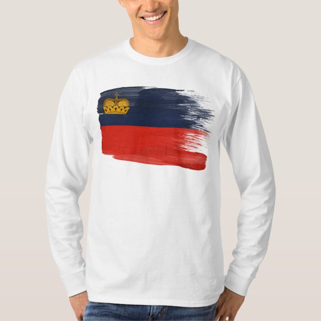T-shirt Drapeau de la Liechtenstein (Devant)