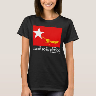 T-shirt drapeau de la ligue nationale pour la démocratie