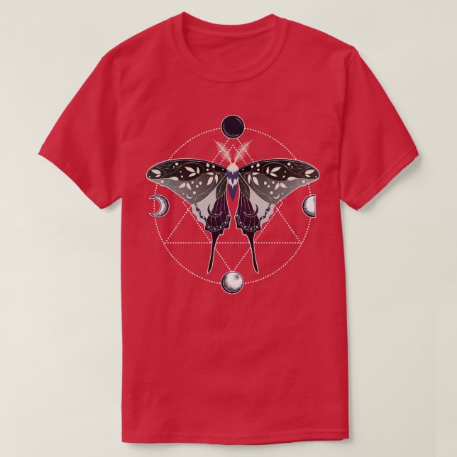 T-shirt Drapeau de la Luna Moth Celestial LGBT Pride 1 (Design devant)