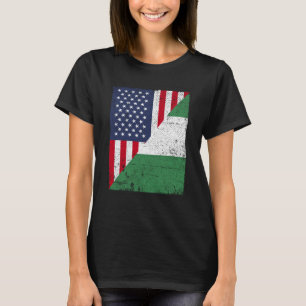 T-shirt Drapeau de la moitié des États-Unis Drapeau de la