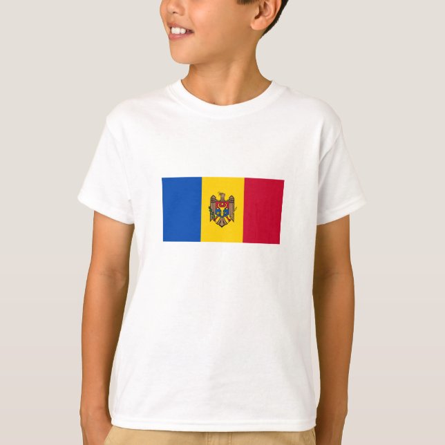T-shirt Drapeau de la Moldavie (Devant)