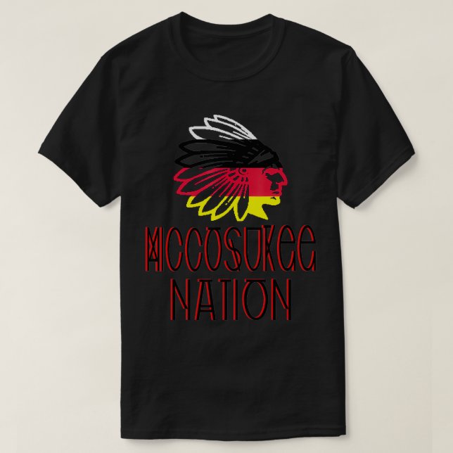 T-shirt Drapeau de la nation Miccosukee Amérindien (Design devant)