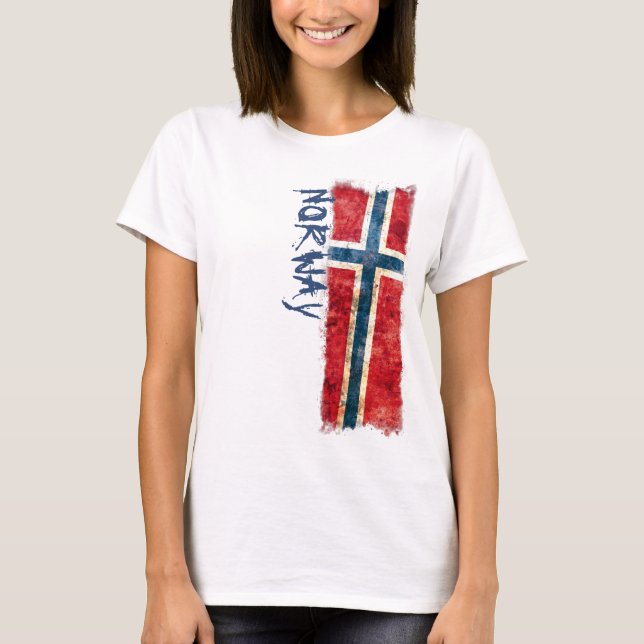 T-shirt Drapeau de la Norvège (Devant)