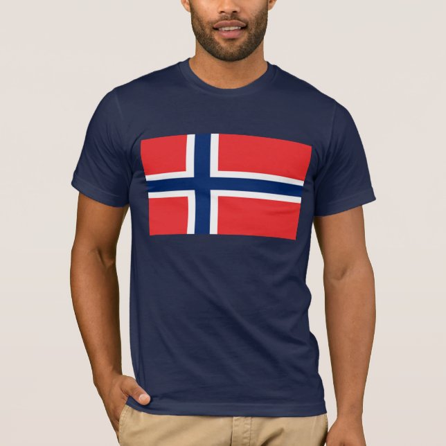 T-shirt Drapeau de la Norvège (Devant)