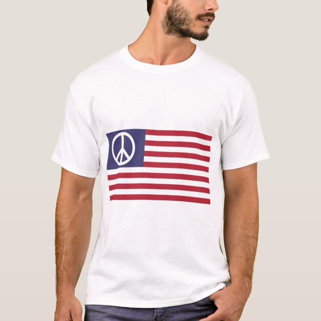 T-shirt Drapeau de la paix des États-Unis (Devant)
