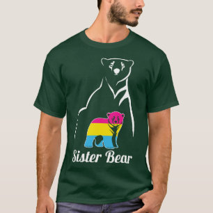 T-shirt Drapeau de la Pan Pride de l'ours Pansexual Sister