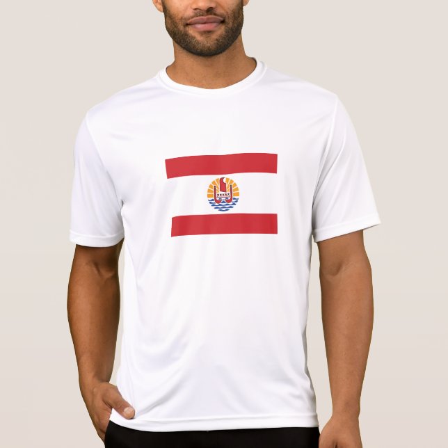 T-shirt Drapeau de la Polynésie française (Devant)