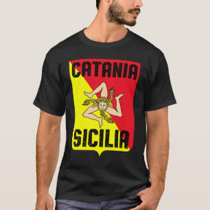 T-shirt Drapeau de la province de Catane en Sicile Trinacr