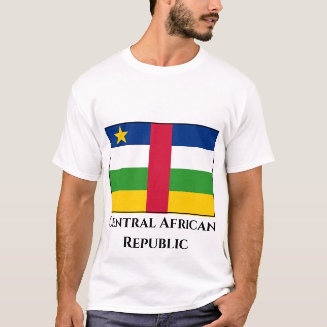 T-shirt Drapeau de la République centrafricaine (Devant)