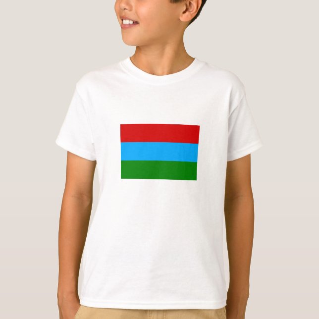 T-shirt Drapeau de la République de Karelia (Devant)