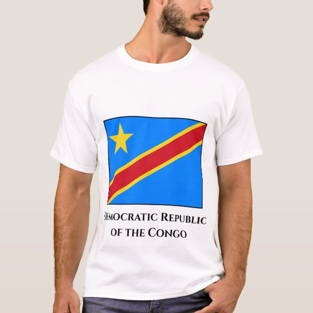 T-shirt Drapeau de la République démocratique du Congo (Devant)
