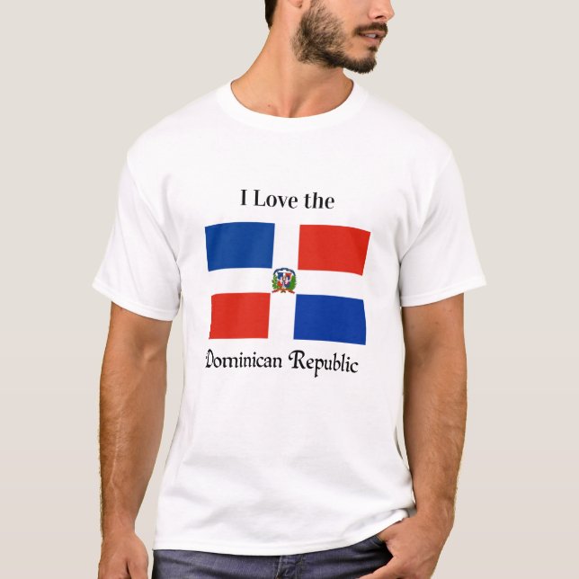 T-shirt Drapeau de la République Dominicaine (Devant)