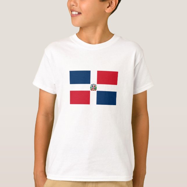 T-shirt Drapeau de la République Dominicaine (Devant)