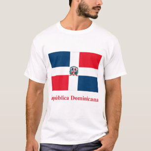 T-shirt Drapeau de la République Dominicaine avec le nom