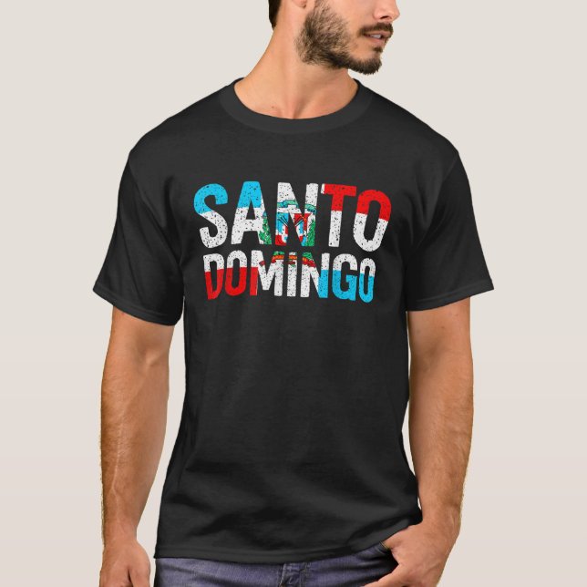 T-shirt Drapeau de la République dominicaine de Saint-Domi (Devant)