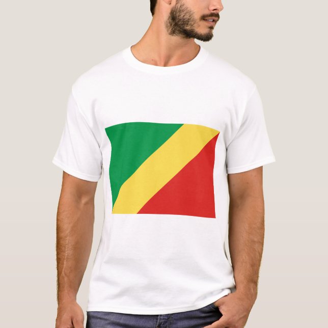 T-shirt Drapeau de la République du Congo (Devant)