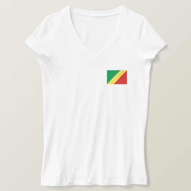 T-shirt Drapeau de la République du Congo (Design devant)