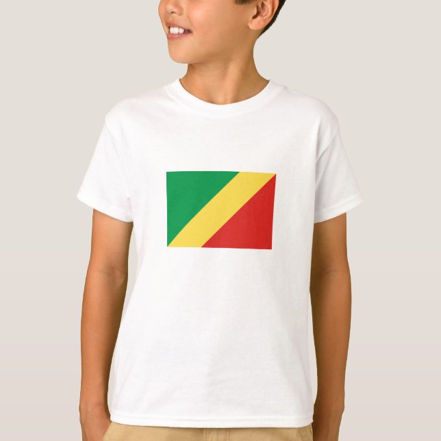 T-shirt Drapeau de la République du Congo (Devant)