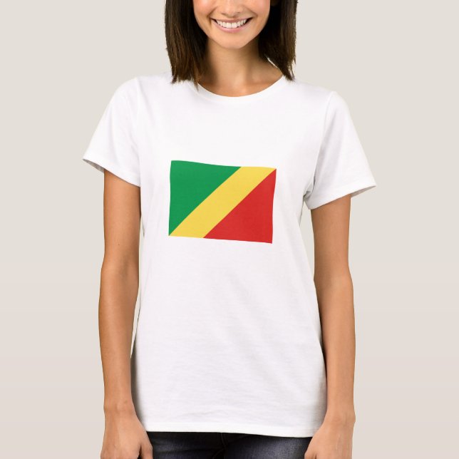 T-shirt Drapeau de la République du Congo (Devant)