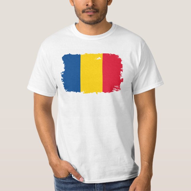 T-shirt Drapeau de la Roumanie (Devant)