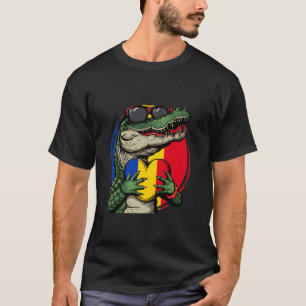 T-shirt Drapeau de la Roumanie Fierté roumaine Cœur d'alli