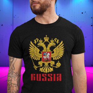 T-shirt Drapeau de la Russie Aigle impériale Russie Orthod