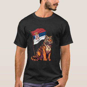 T-shirt Drapeau de la Serbie Srbija Racines serbes Cœur de