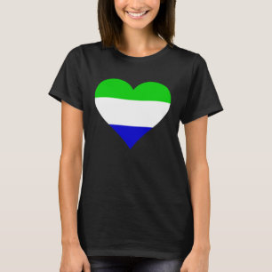 T-shirt Drapeau de la Sierra Leone Cœur Cadeaux de la Sier