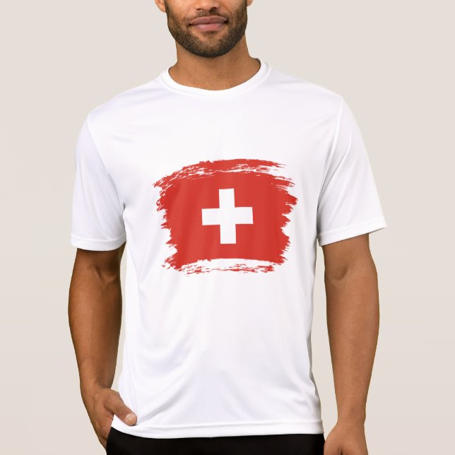 T-shirt Drapeau de la Suisse (Devant)