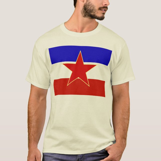 T-shirt Drapeau de la Yougoslavie (Devant)